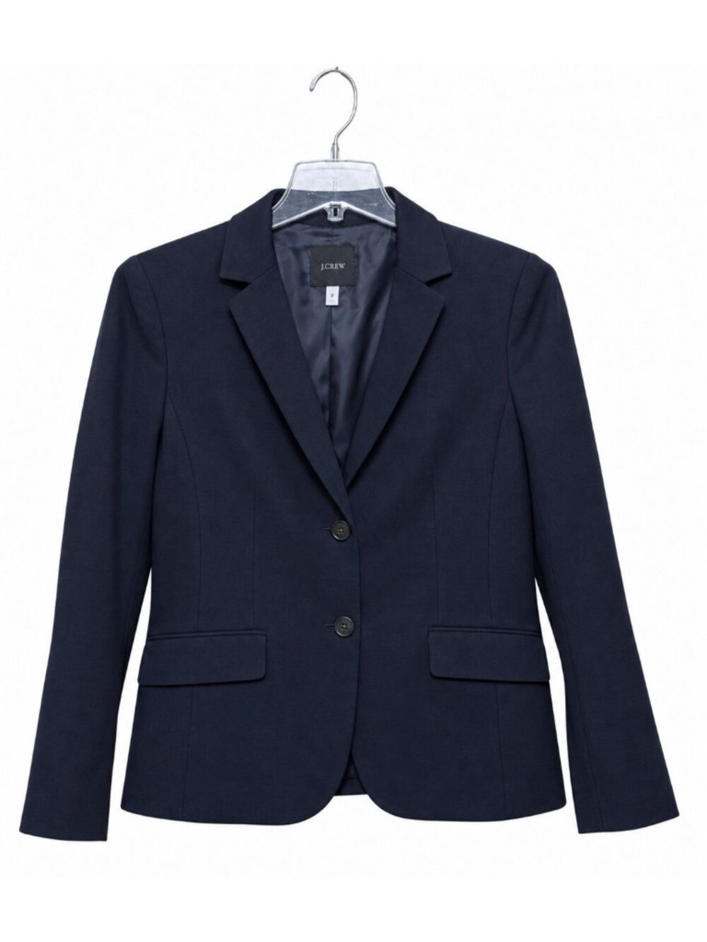 J Crew Cotton Schoolboy Blazer 10 Navy Minimalist Neutral Classic 100% Cotton